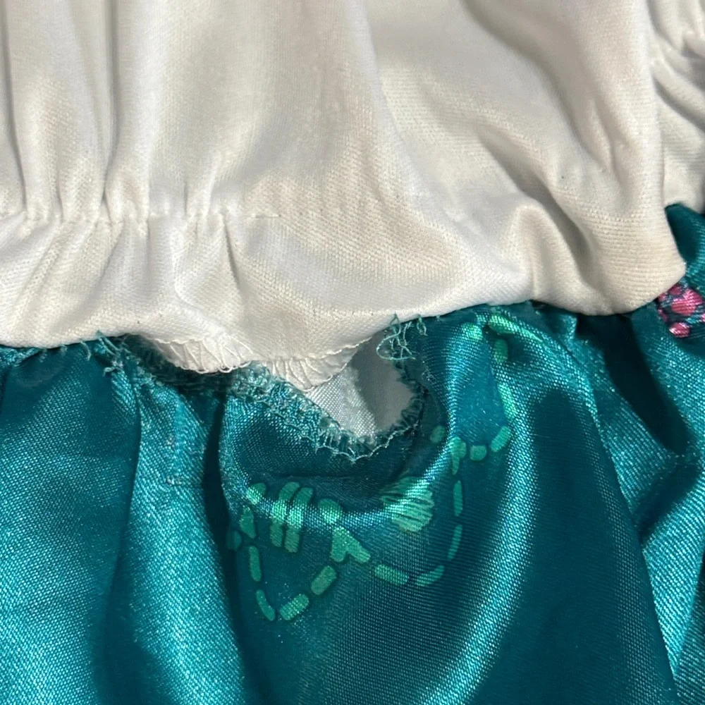 Disney Mirabel Madriga Teal and White Floral Dress Size 4-6X